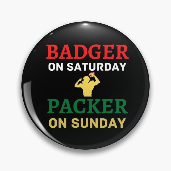 Item preview, Badger On Saturday Packer On Sunday designed and sold by WoodburyLake.