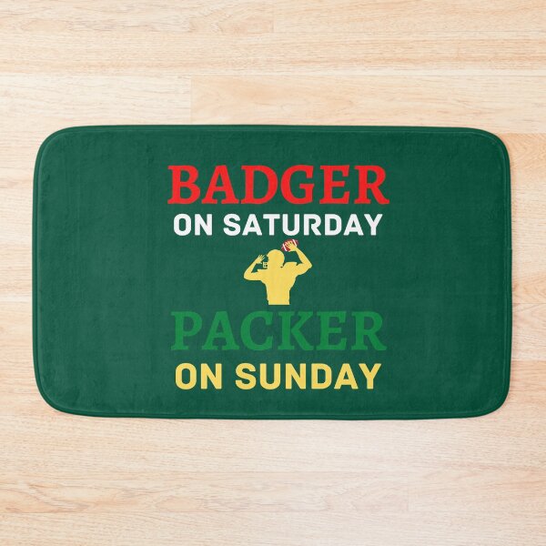 Item preview, Badger On Saturday Packer On Sunday designed and sold by WoodburyLake.
