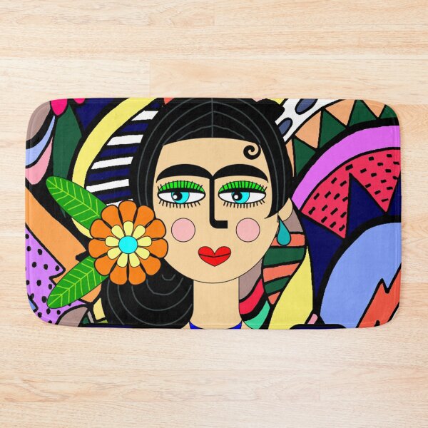 Item preview, Mexican Senorita with Flowers and Pattern Background designed and sold by jantulov.