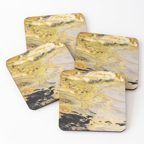 Item preview, Gold Marble Design on Cream Coloured Print designed and sold by IslandDrip.