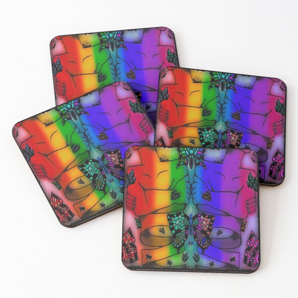 Item preview, Rainbow Nervous Butterfly, abstract digital kaleidoscope butterfly art designed and sold by MayGreenAbgrall.