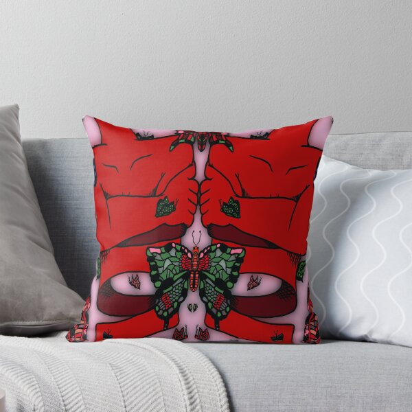 Item preview, Red Nervous Butterfly, abstract digital kaleidoscope butterfly art designed and sold by MayGreenAbgrall.