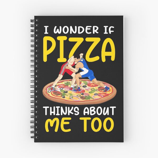 Item preview, Wrestling I Wonder If Pizza Thinks About Me Gift For Wrestler Pizza Lover designed and sold by teest2209.