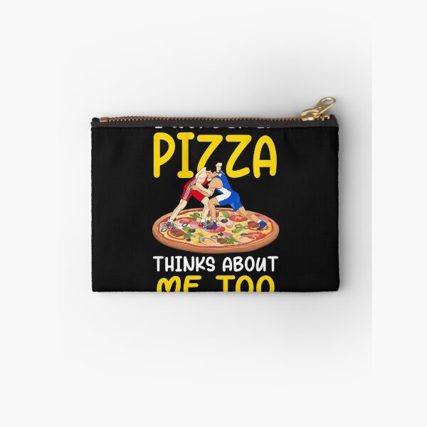Item preview, Wrestling I Wonder If Pizza Thinks About Me Gift For Wrestler Pizza Lover designed and sold by teest2209.