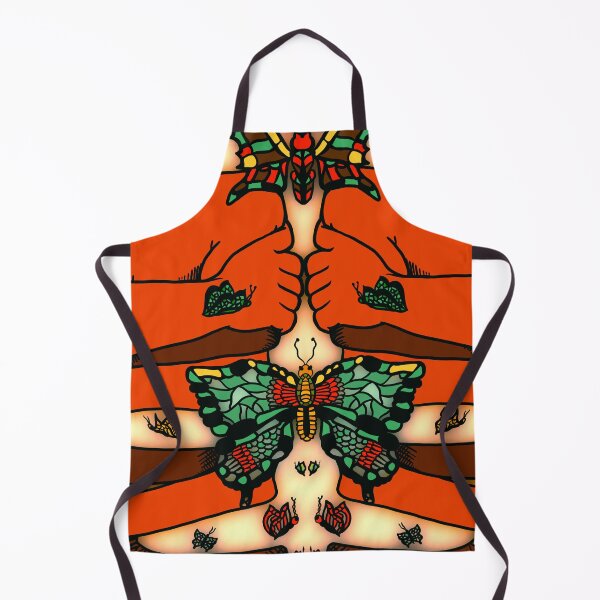 Item preview, Orange Nervous Butterfly, abstract digital kaleidoscope butterfly art designed and sold by MayGreenAbgrall.