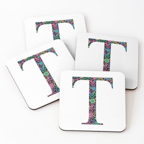 Item preview, Neon Swirl Tau // Letter T designed and sold by artbysydsyd.
