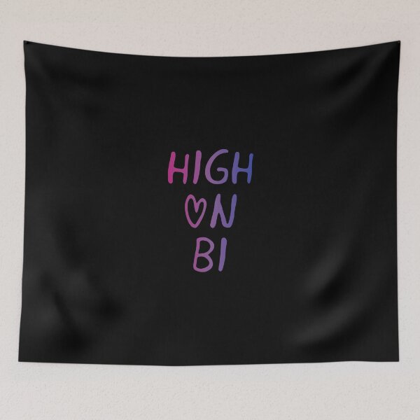 Item preview, High On Bi Bisexual Flag Hippie Text 2 designed and sold by everything4eva.