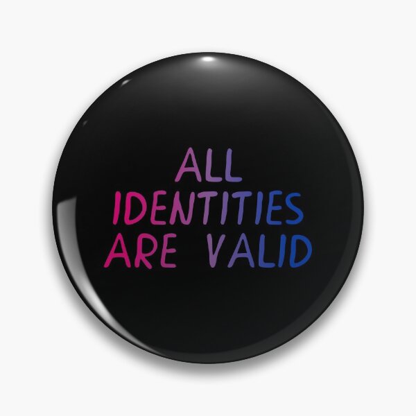 Item preview, All Identities Are Valid Bisexual Flag Hippie Text 2 designed and sold by everything4eva.