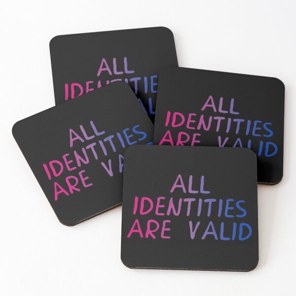 Item preview, All Identities Are Valid Bisexual Flag Hippie Text 2 designed and sold by everything4eva.