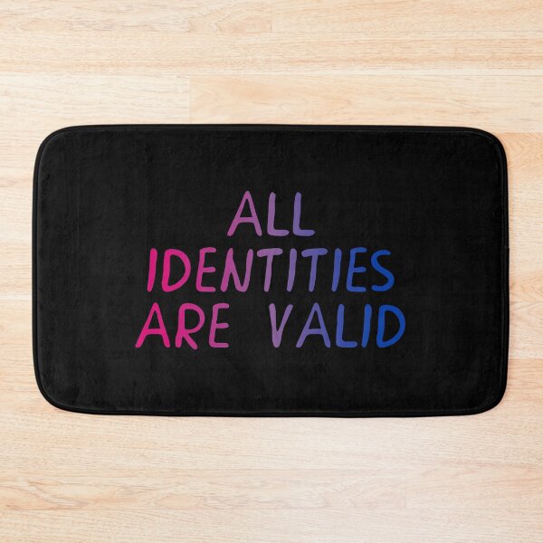 Item preview, All Identities Are Valid Bisexual Flag Hippie Text 2 designed and sold by everything4eva.