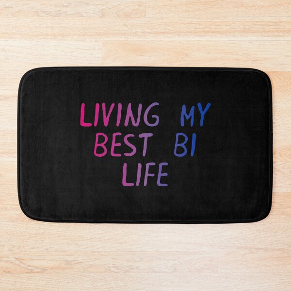 Item preview, Living My Best Bi Life Bisexual Flag Hippie Text 2 designed and sold by everything4eva.