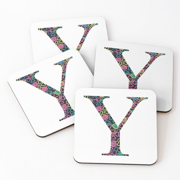 Item preview, Neon Swirl Upsilon // Letter Y designed and sold by artbysydsyd.