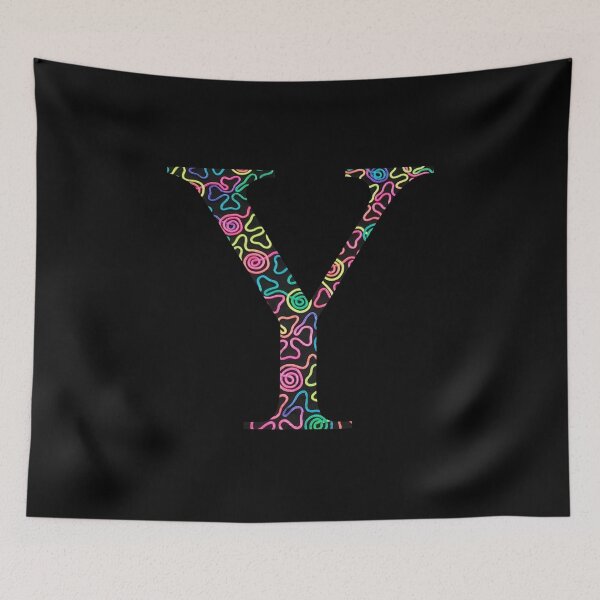 Item preview, Neon Swirl Upsilon // Letter Y designed and sold by artbysydsyd.
