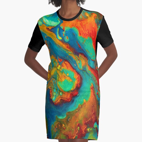 Patina Swirl Graphic T-Shirt Dress