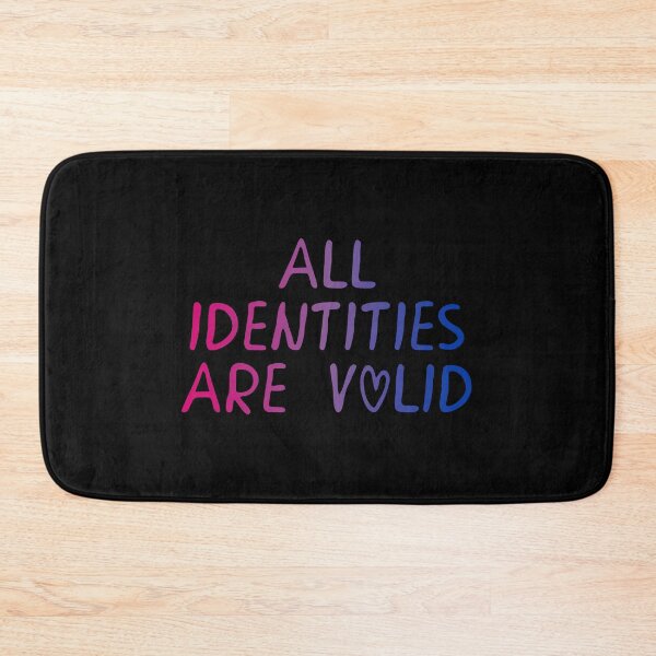Item preview, All Identities Are Valid Bisexual Flag Hippie Text 3 designed and sold by everything4eva.