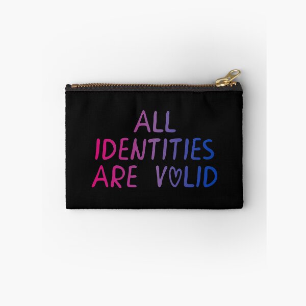 Item preview, All Identities Are Valid Bisexual Flag Hippie Text 3 designed and sold by everything4eva.