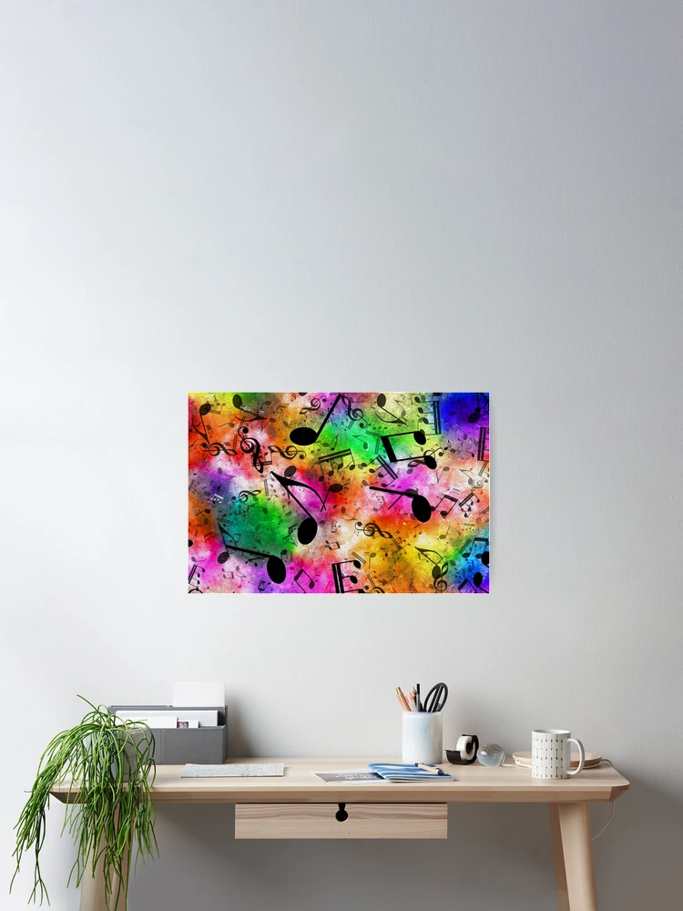 Thumbnail 2 of 3, Poster, Dancing Musical Notes  designed and sold by NaturePrints.