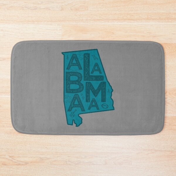 Item preview, Alabama Map Typography Navy designed and sold by HelloGentry.