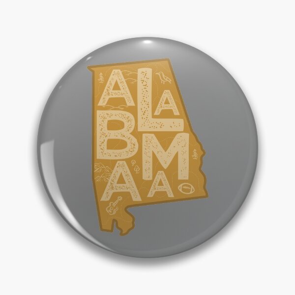 Item preview, Alabama Map Typography Brown designed and sold by HelloGentry.