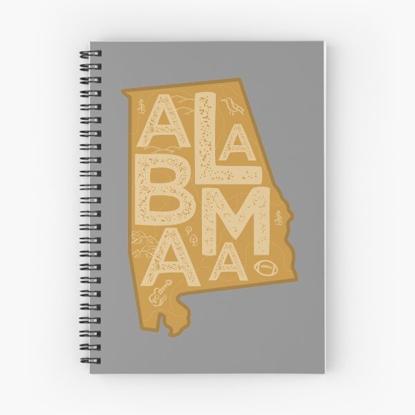 Item preview, Alabama Map Typography Brown designed and sold by HelloGentry.
