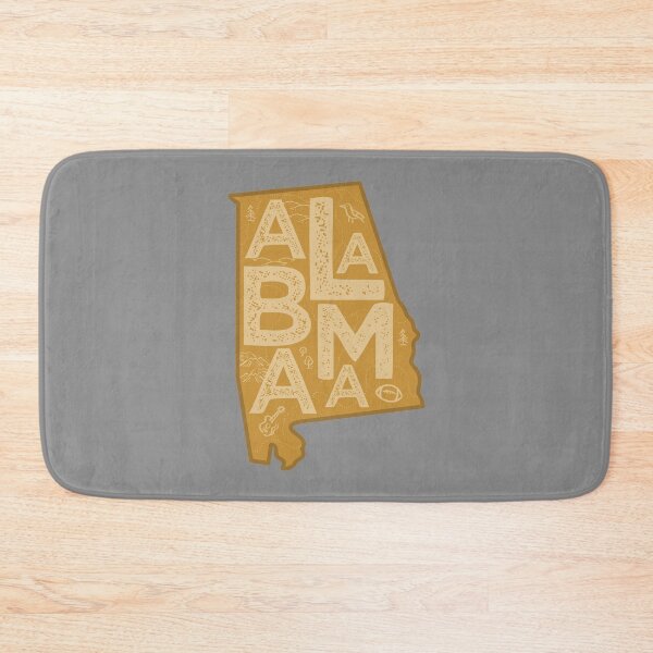 Item preview, Alabama Map Typography Brown designed and sold by HelloGentry.