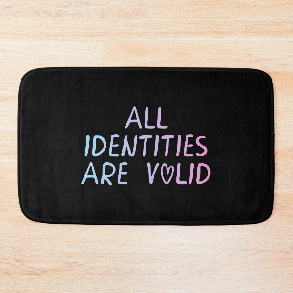 Item preview, All Identities Are Valid Transgender Flag Hippie Text 2 designed and sold by everything4eva.