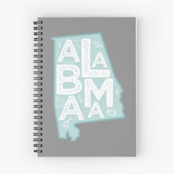 Item preview, Alabama Map Typography Blue designed and sold by HelloGentry.