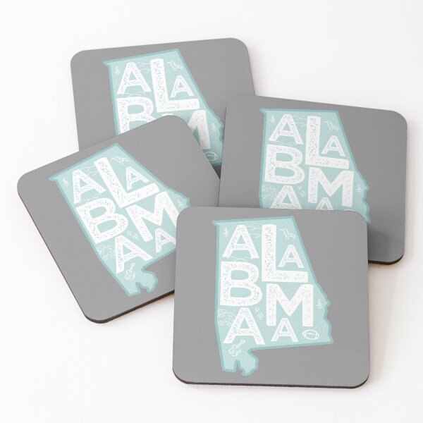 Item preview, Alabama Map Typography Blue designed and sold by HelloGentry.