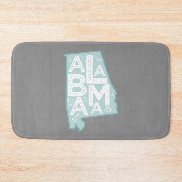 Item preview, Alabama Map Typography Blue designed and sold by HelloGentry.