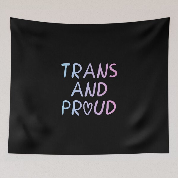 Item preview, Trans And Proud Transgender Flag Hippie Text 2 designed and sold by everything4eva.