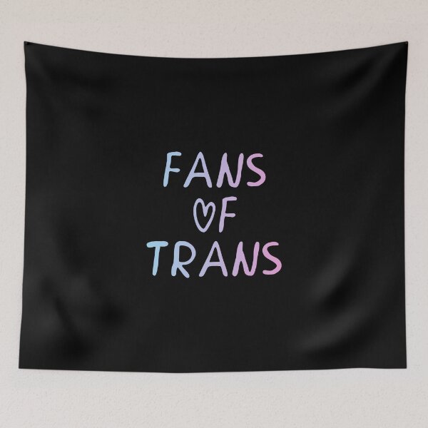 Item preview, Fans Of Trans Transgender Flag Hippie Text 2 designed and sold by everything4eva.