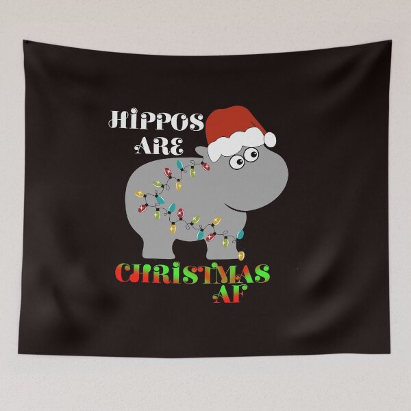 Item preview, Hippos are Christmas AF designed and sold by Timeforplay.