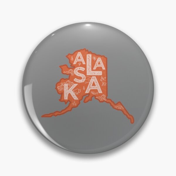 Item preview, Alaska Map Typography Red designed and sold by HelloGentry.