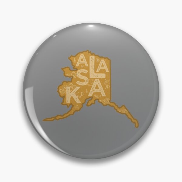 Item preview, Alaska Map Typography Brown designed and sold by HelloGentry.