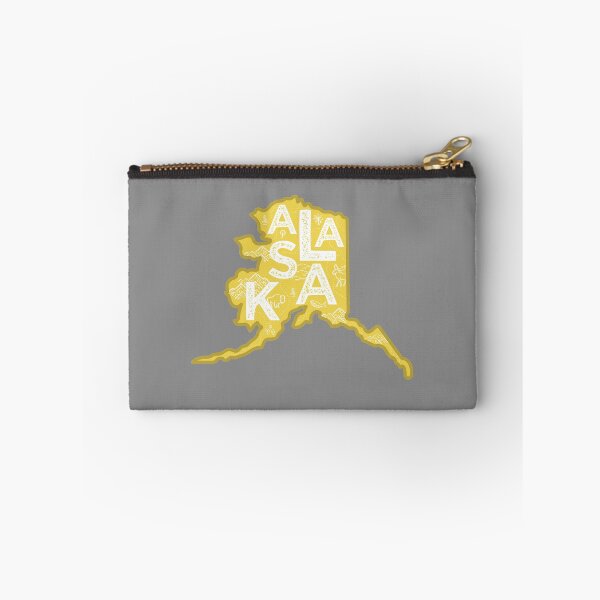Item preview, Alaska Map Typography Gold designed and sold by HelloGentry.