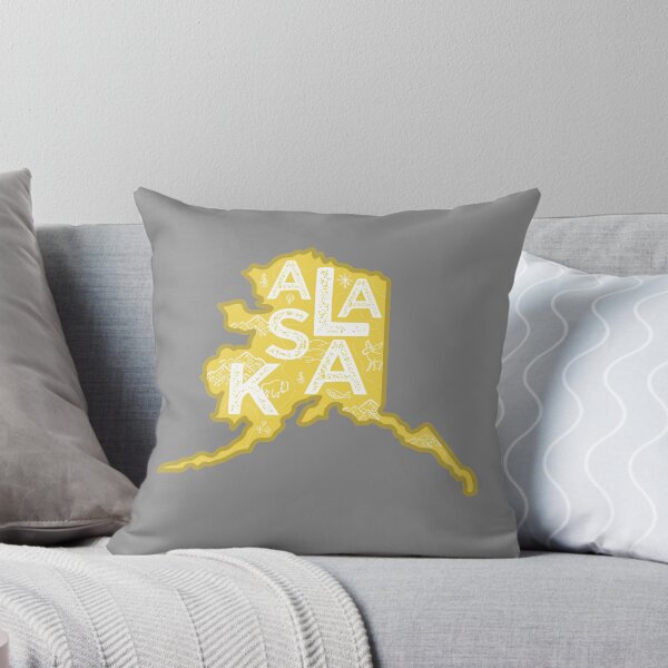 Item preview, Alaska Map Typography Gold designed and sold by HelloGentry.