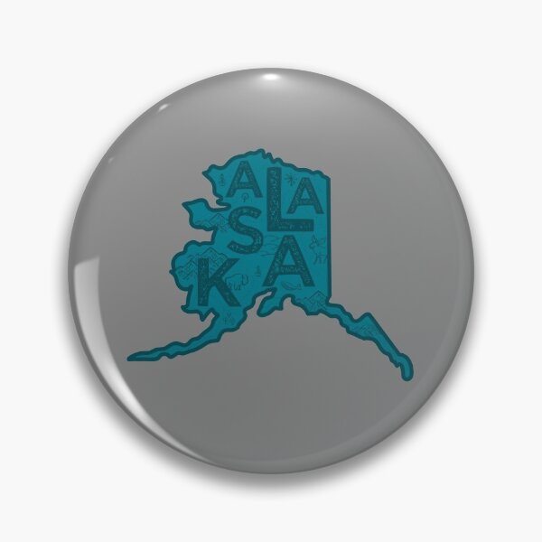 Item preview, Alaska Map Typography Navy designed and sold by HelloGentry.