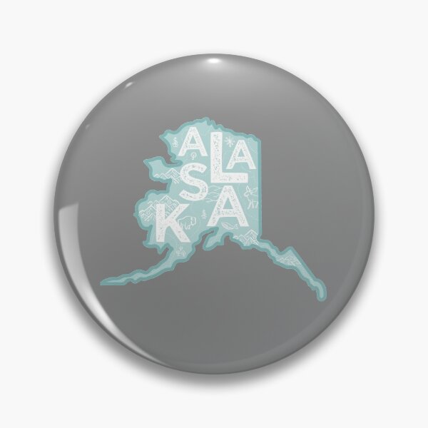 Item preview, Alaska Map Typography Blue designed and sold by HelloGentry.