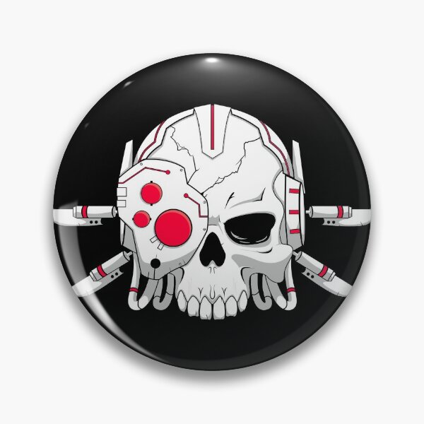 Item preview, Cyber Skull (white) designed and sold by RedTideCreative.