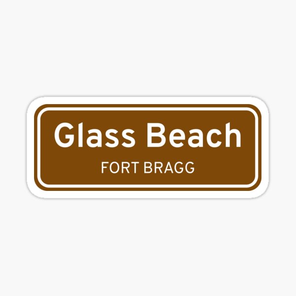 Glass Beach California Parks Street Sign Sticker