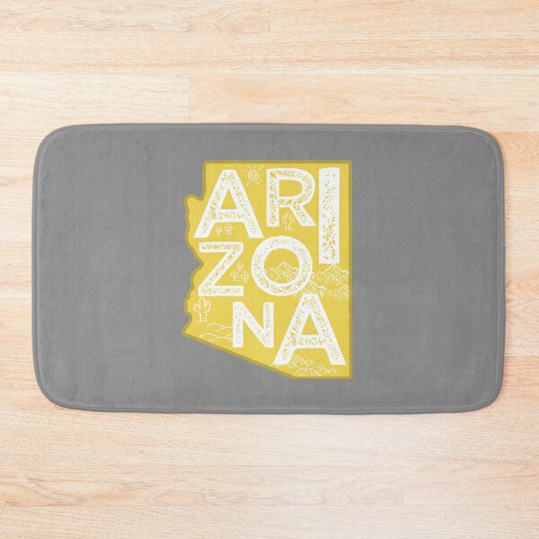 Item preview, Arizona Map Typography Gold designed and sold by HelloGentry.