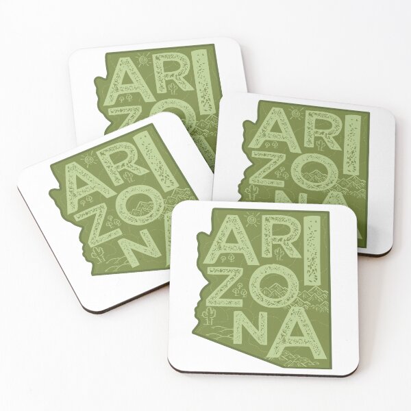 Item preview, Arizona Map Typography Green designed and sold by HelloGentry.