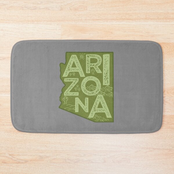 Item preview, Arizona Map Typography Green designed and sold by HelloGentry.