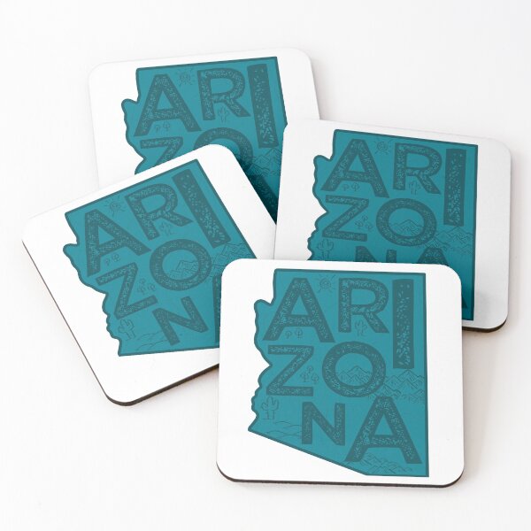 Item preview, Arizona Map Typography Navy designed and sold by HelloGentry.