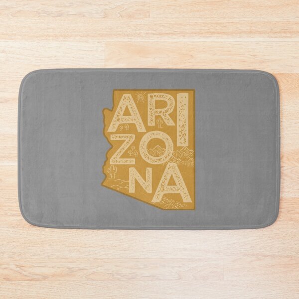 Item preview, Arizona Map Typography Brown designed and sold by HelloGentry.