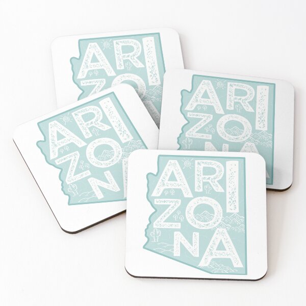 Item preview, Arizona Map Typography Blue designed and sold by HelloGentry.