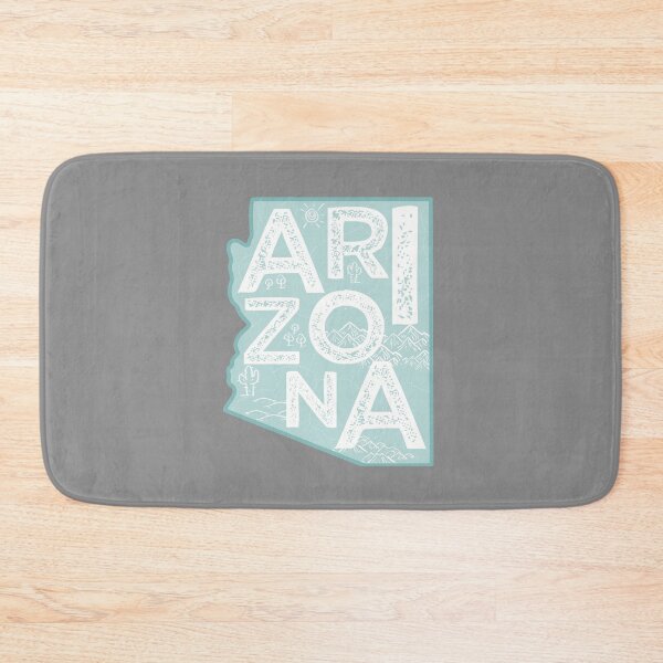 Item preview, Arizona Map Typography Blue designed and sold by HelloGentry.