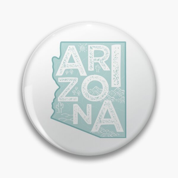 Item preview, Arizona Map Typography Blue designed and sold by HelloGentry.