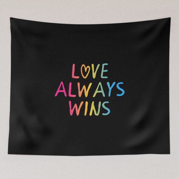 Item preview, Love Always Wins Pansexual Flag Hippie Text 2 designed and sold by everything4eva.