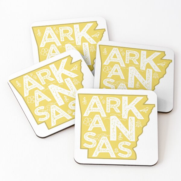 Item preview, Arkansas Map Typography Gold designed and sold by HelloGentry.